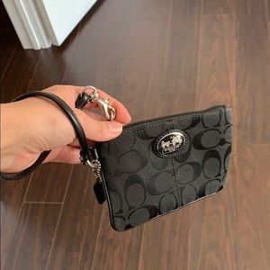 Black coach wristlet